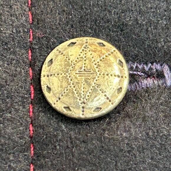 Vintage Thread Baron Clothing Mens Vest With Plaid Lining Brass Buttons Black - Picture 4 of 8